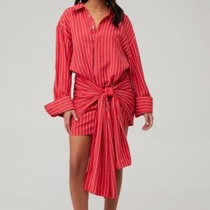 ANTHROPOLOGIE BARDOT MALIRA STRIPED RED & WHTMINI DRESS 12